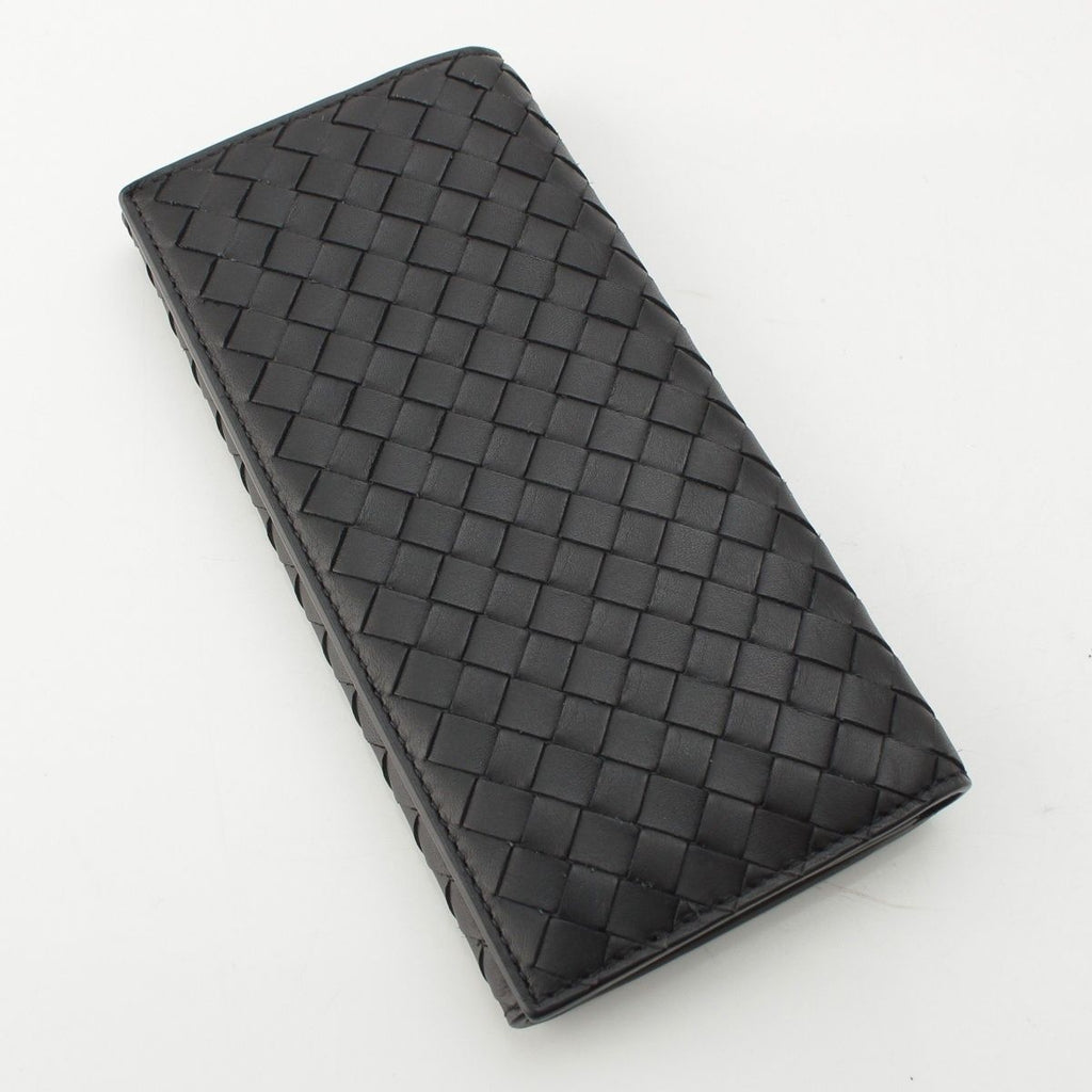 Bottega Veneta Intrecciato Leather Wallet Billfold Black — view 3
