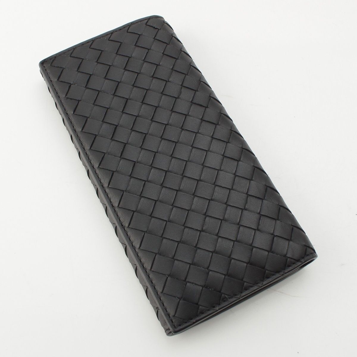 Bottega Veneta Intrecciato Leather Wallet Billfold Black — view 3