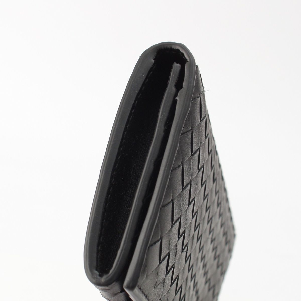 Bottega Veneta Intrecciato Leather Wallet Billfold Black — view 7