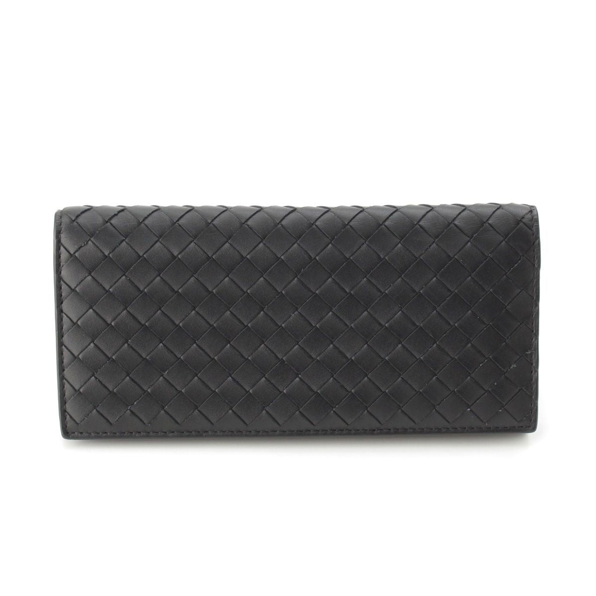 Bottega Veneta Intrecciato Leather Wallet Billfold Black