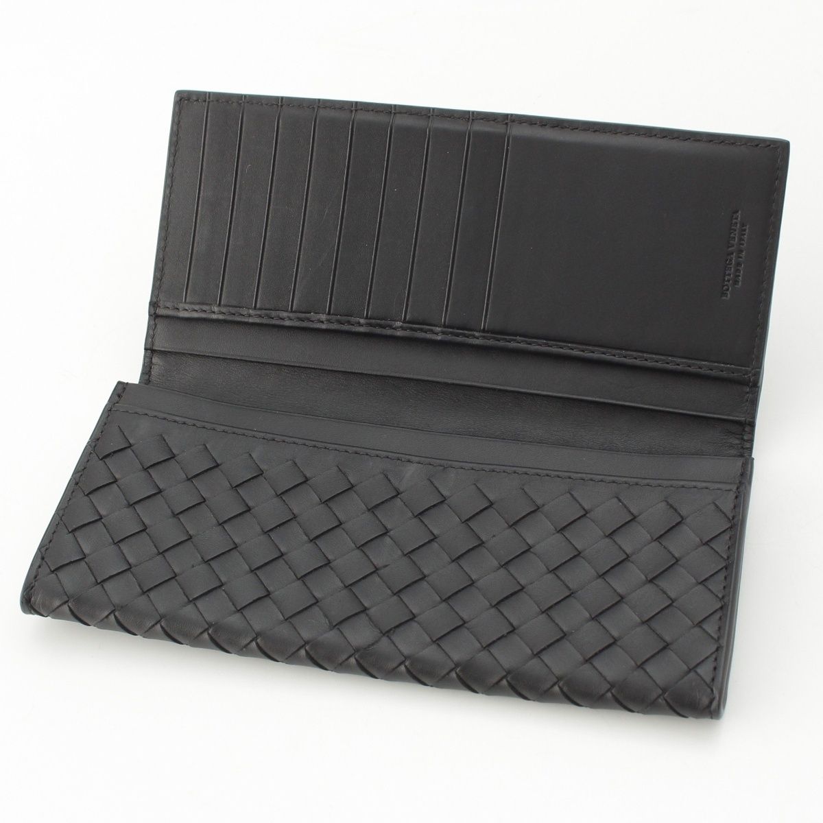 Bottega Veneta Intrecciato Leather Wallet Billfold Black — view 4