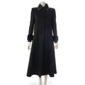 Fendi Karlaga Feld Era Mink Half Zip Long Coat Black 38