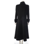 Fendi Karlaga Feld Era Mink Half Zip Long Coat Black 38 — view 4