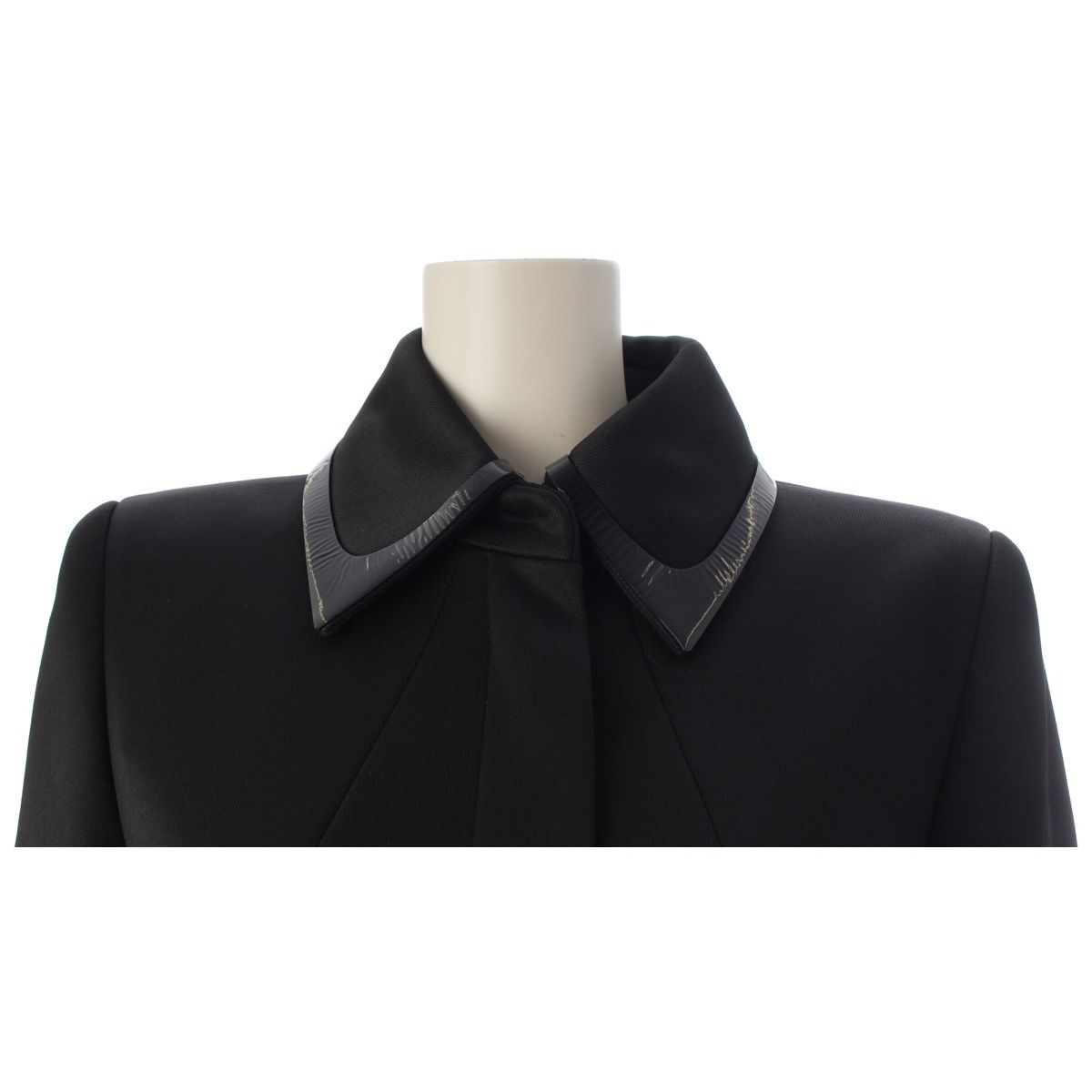 Fendi Karlaga Feld Era Mink Half Zip Long Coat Black 38 — view 5