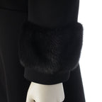 Fendi Karlaga Feld Era Mink Half Zip Long Coat Black 38 — view 6
