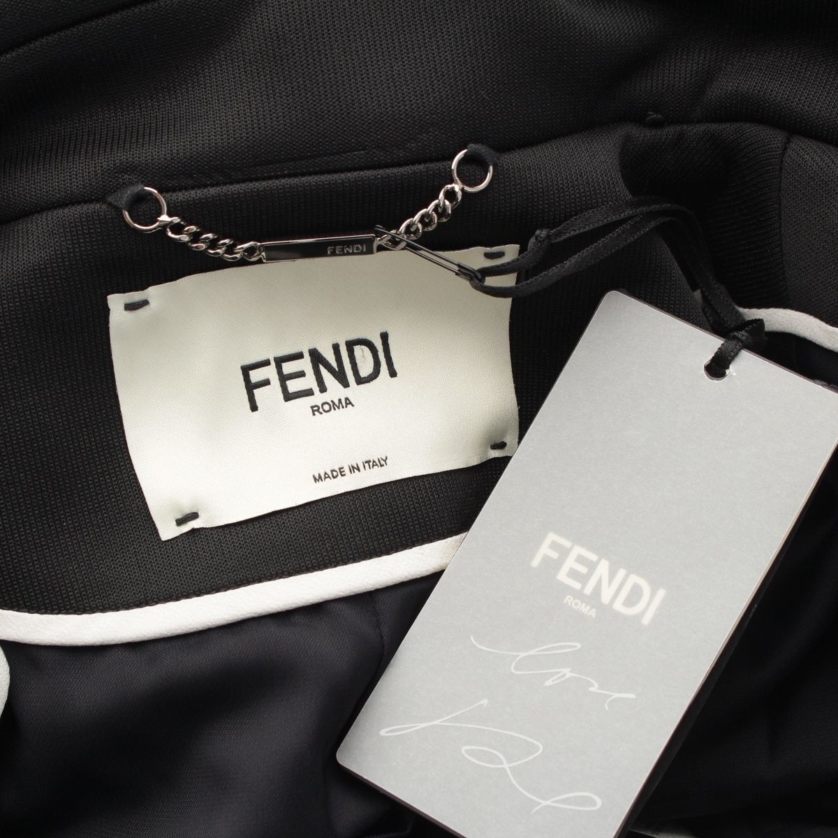 Fendi Karlaga Feld Era Mink Half Zip Long Coat Black 38 — view 8