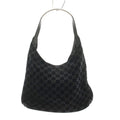 Gucci Shoulder Bag GG Pattern Suede Black 001 YM OH