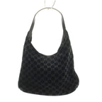 Gucci Shoulder Bag GG Pattern Suede Black 001 YM OH