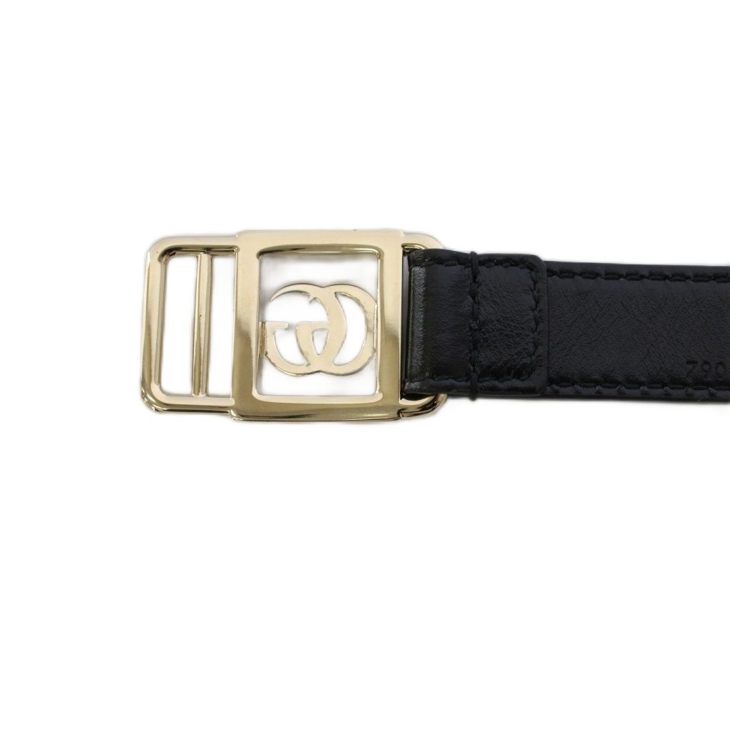 Gucci Double Buckle Belt Leather Black — view 4