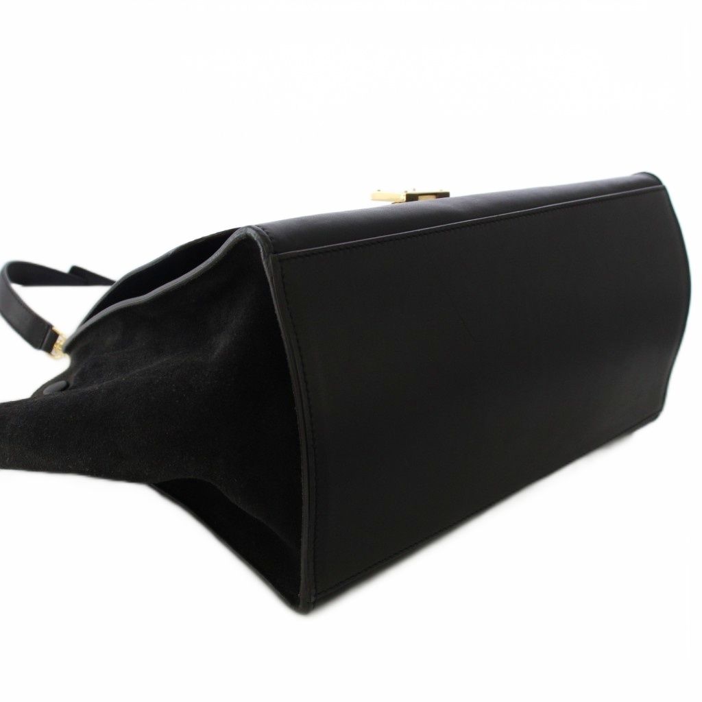 Celine Trapeze 2-Way Shoulder Bag Leather Black KH — view 4