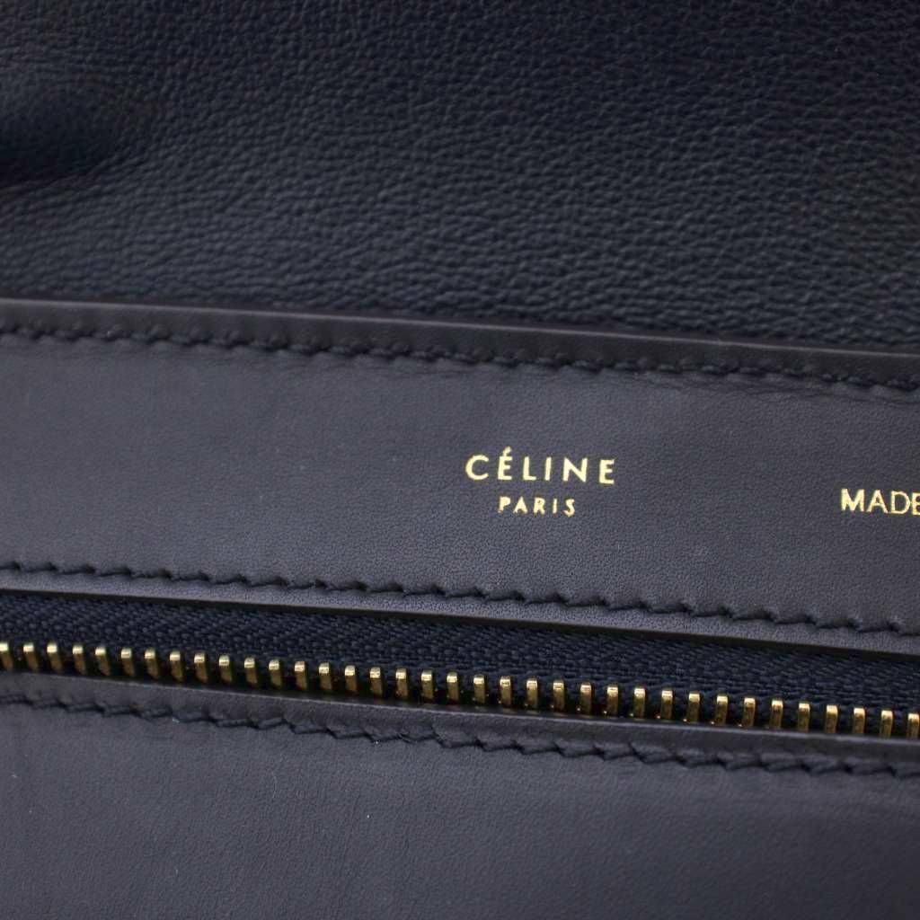 Celine Trapeze 2-Way Shoulder Bag Leather Black KH — view 8