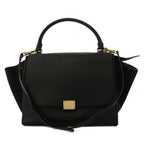 Celine Trapeze 2-Way Shoulder Bag Leather Black KH