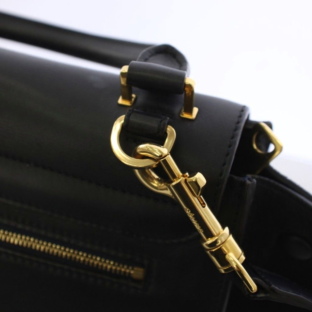Celine Trapeze 2-Way Shoulder Bag Leather Black KH — view 7