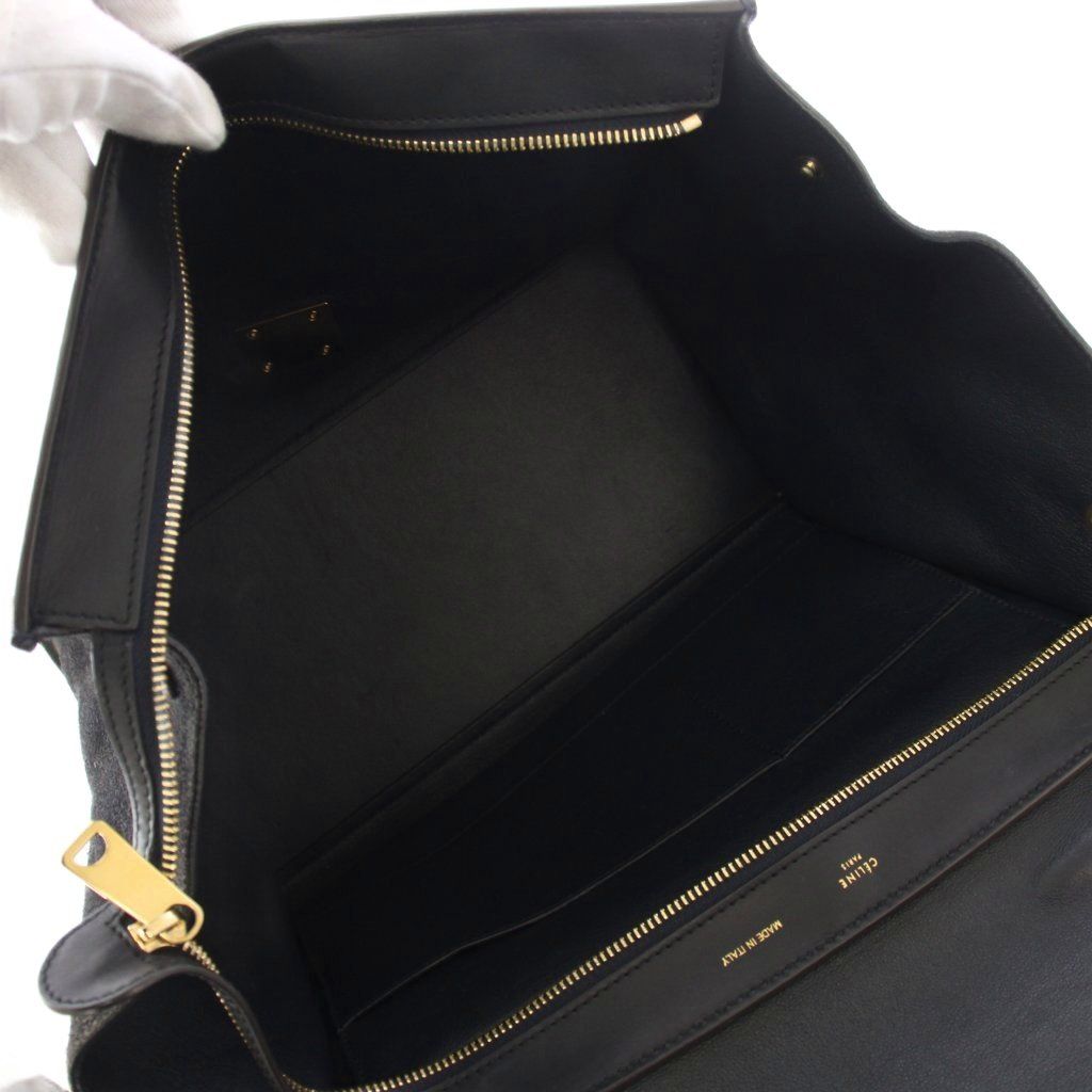 Celine Trapeze 2-Way Shoulder Bag Leather Black KH — view 6