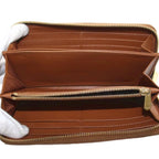 Dior Lady Cannage Wallet Zip Around Coin Purse Leather Brown an — view 6