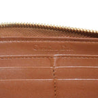 Dior Lady Cannage Wallet Zip Around Coin Purse Leather Brown an — view 3