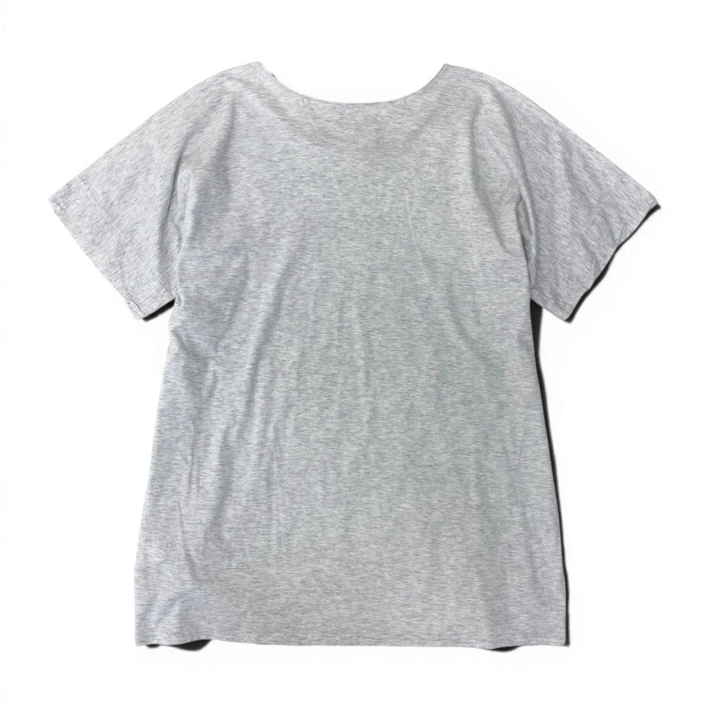 Hermes Print T-Shirt Crew Neck Top Botanical Pattern 36 Light Gray Cotton — view 3