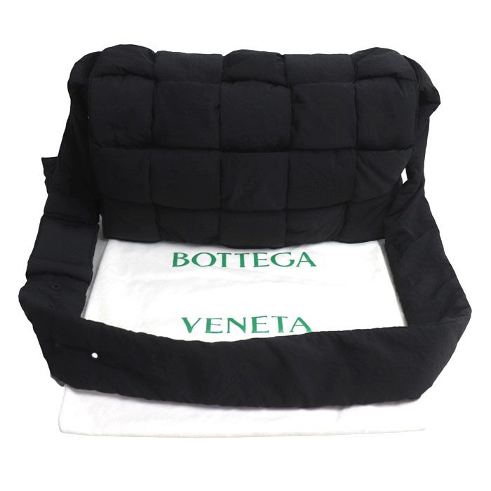 Bottega Veneta Maxi Intrecciato Padded Tech Cassette Shoulder Bag Black — view 7