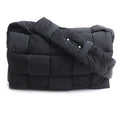 Bottega Veneta Maxi Intrecciato Padded Tech Cassette Shoulder Bag Black