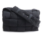 Bottega Veneta Maxi Intrecciato Padded Tech Cassette Shoulder Bag Black