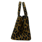 Prada Tote Canapa Light Brown Black Leopard Print — view 4