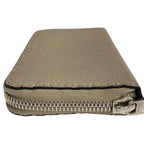 Fendi Wallet Selleria Zip Around Gray Beige Leather — view 3