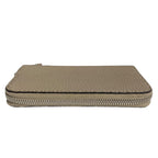 Fendi Wallet Selleria Zip Around Gray Beige Leather — view 7