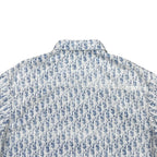 Dior Long Sleeve Shirt Oblique Casli Overshirt 40 Cotton Denim Logo Blue White — view 5