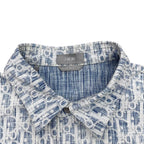 Dior Long Sleeve Shirt Oblique Casli Overshirt 40 Cotton Denim Logo Blue White — view 8