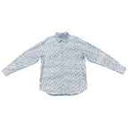 Dior Long Sleeve Shirt Oblique Casli Overshirt 40 Cotton Denim Logo Blue White
