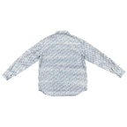 Dior Long Sleeve Shirt Oblique Casli Overshirt 40 Cotton Denim Logo Blue White — view 2