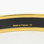 Hermes Bangle Enamel PM Metal White Multicolor Gold Cloisonne Bracelet — view 6