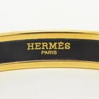 Hermes Bangle Enamel PM Metal White Multicolor Gold Cloisonne Bracelet — view 5