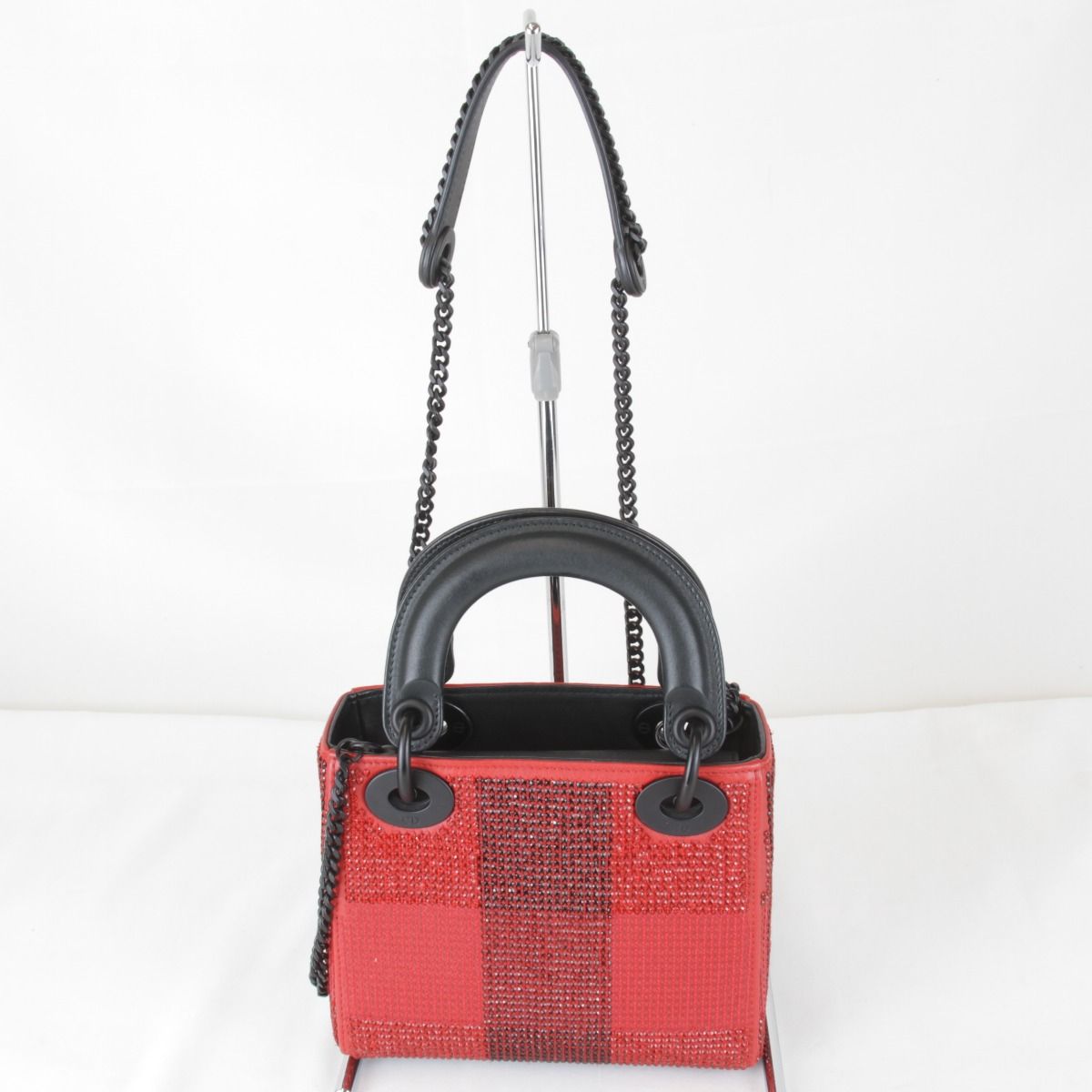 Dior Price Shoulder Bag Leather Rhinestone — view 2