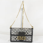 Louis Vuitton Price Jacquard Portefeuille Dauphine Shoulder Bag Canvas Leather
