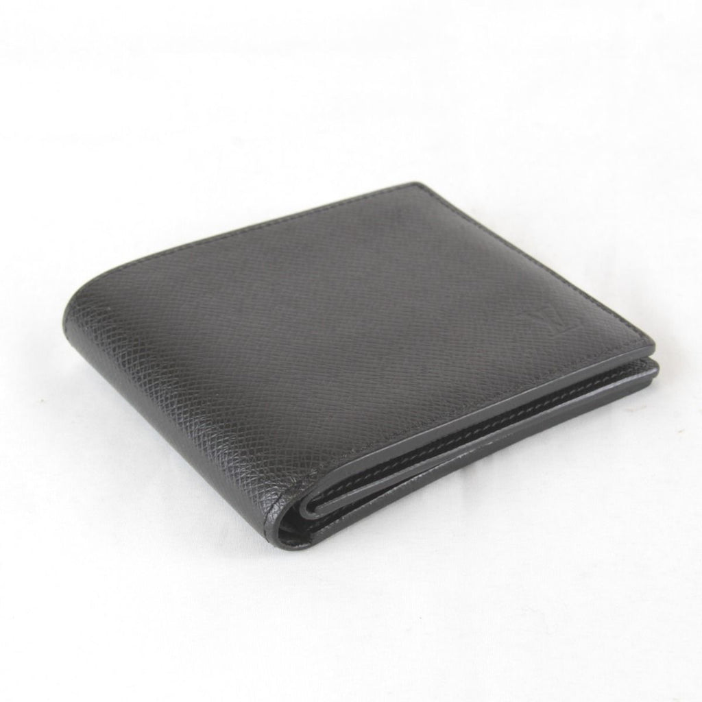 Louis Vuitton Price Portefeuille Americano NM Box Bifold Wallet Taiga Black — view 4