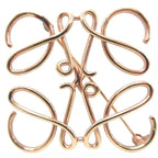 Loewe Anagram Brooch Pin Badge Logo Rose Gold