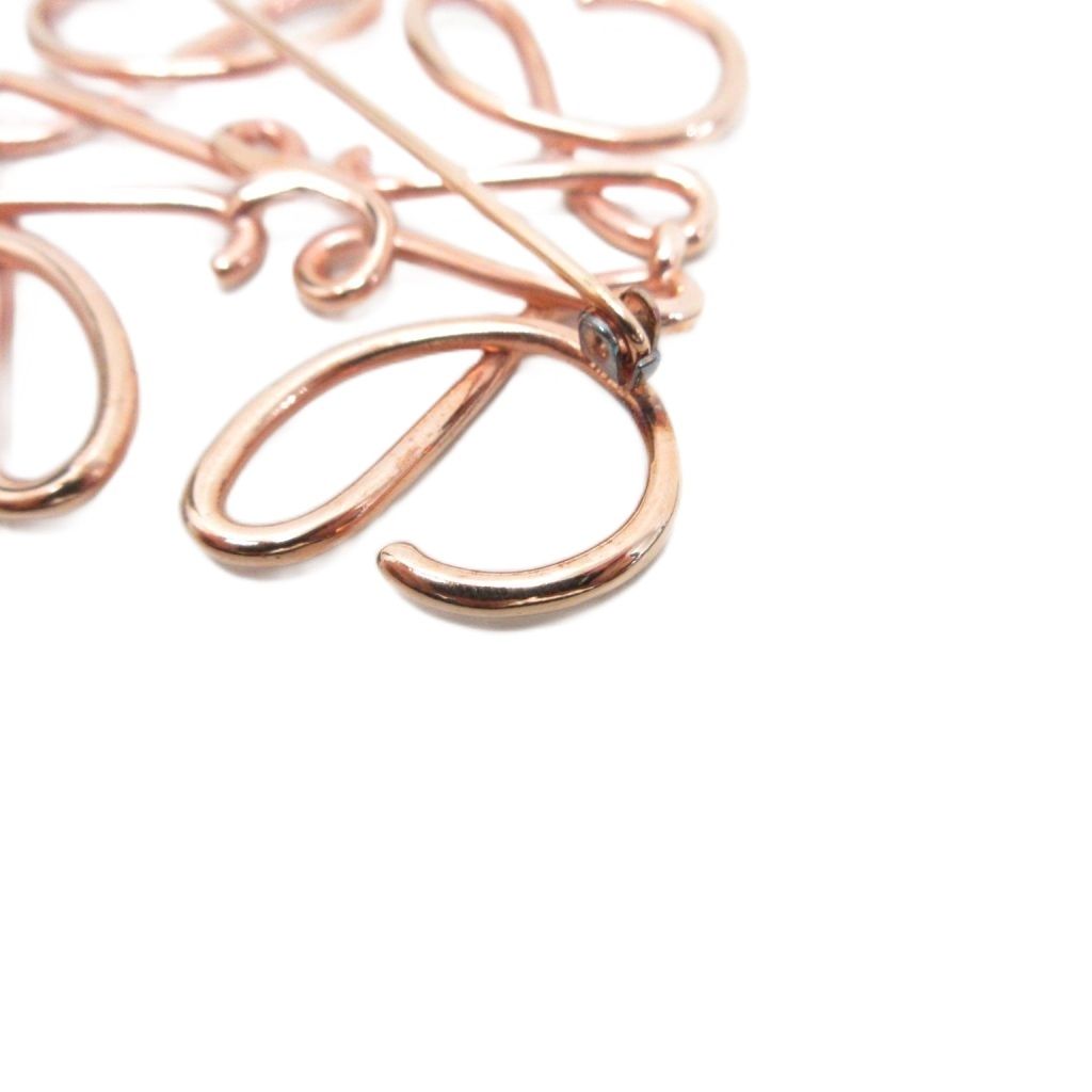 Loewe Anagram Brooch Pin Badge Logo Rose Gold — view 6
