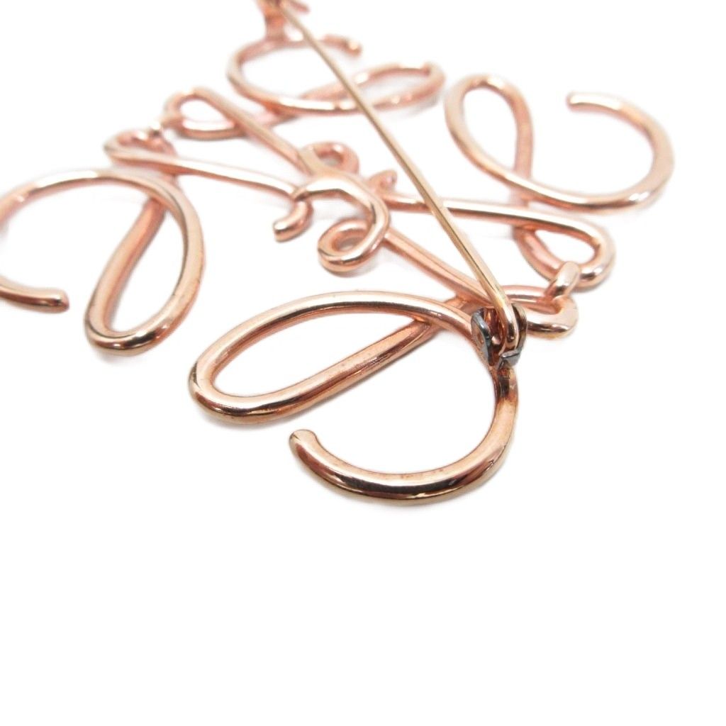 Loewe Anagram Brooch Pin Badge Logo Rose Gold — view 7