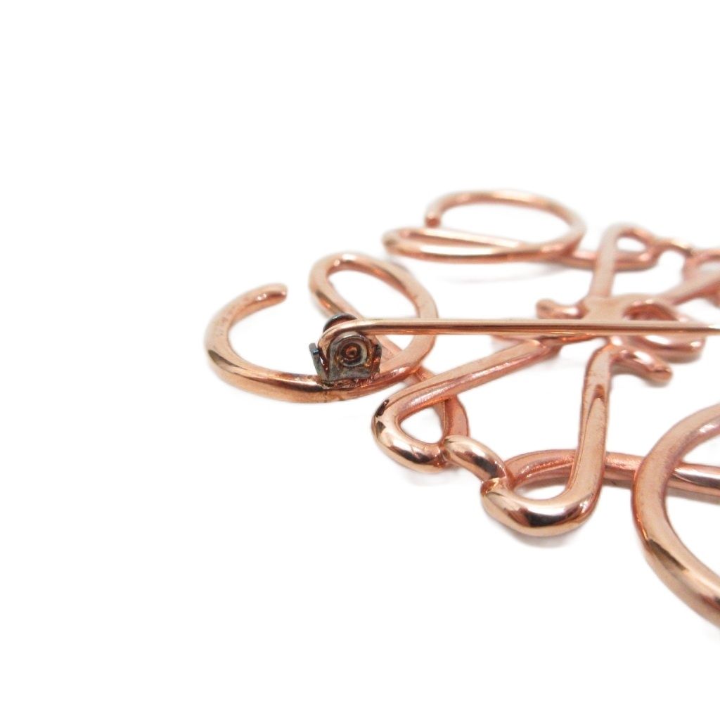 Loewe Anagram Brooch Pin Badge Logo Rose Gold — view 5