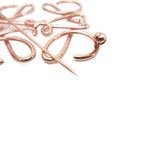 Loewe Anagram Brooch Pin Badge Logo Rose Gold — view 3