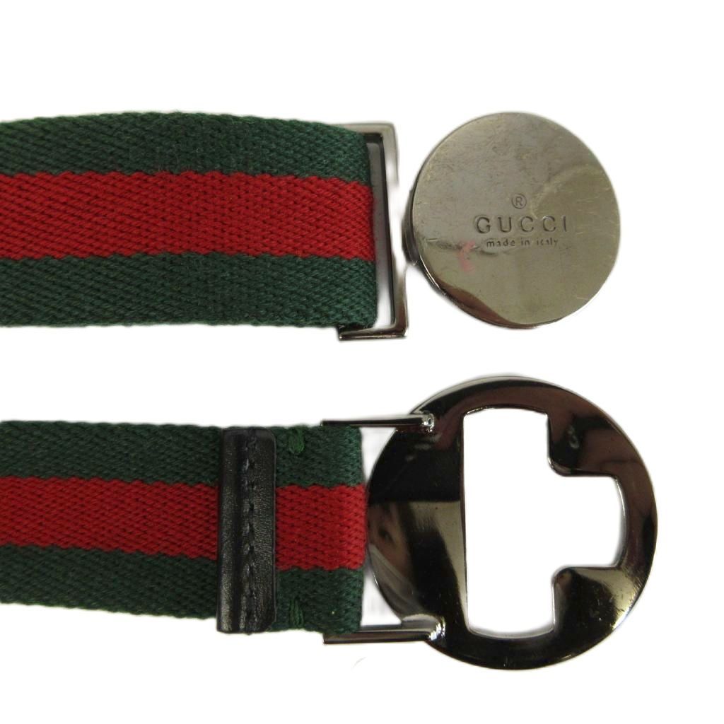 Gucci Ring Belt Canvas Sherry Line Logo Round — view 3