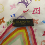 Louis Vuitton Monogram Multicolor Scarf Oval Lightweight Silk All Over Logo — view 3