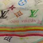 Louis Vuitton Monogram Multicolor Scarf Oval Lightweight Silk All Over Logo — view 4
