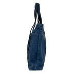 Hermes Tote Troca Horizontal MM Blue Navy Black Leather — view 2
