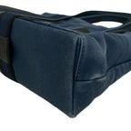 Hermes Tote Troca Horizontal MM Blue Navy Black Leather — view 6