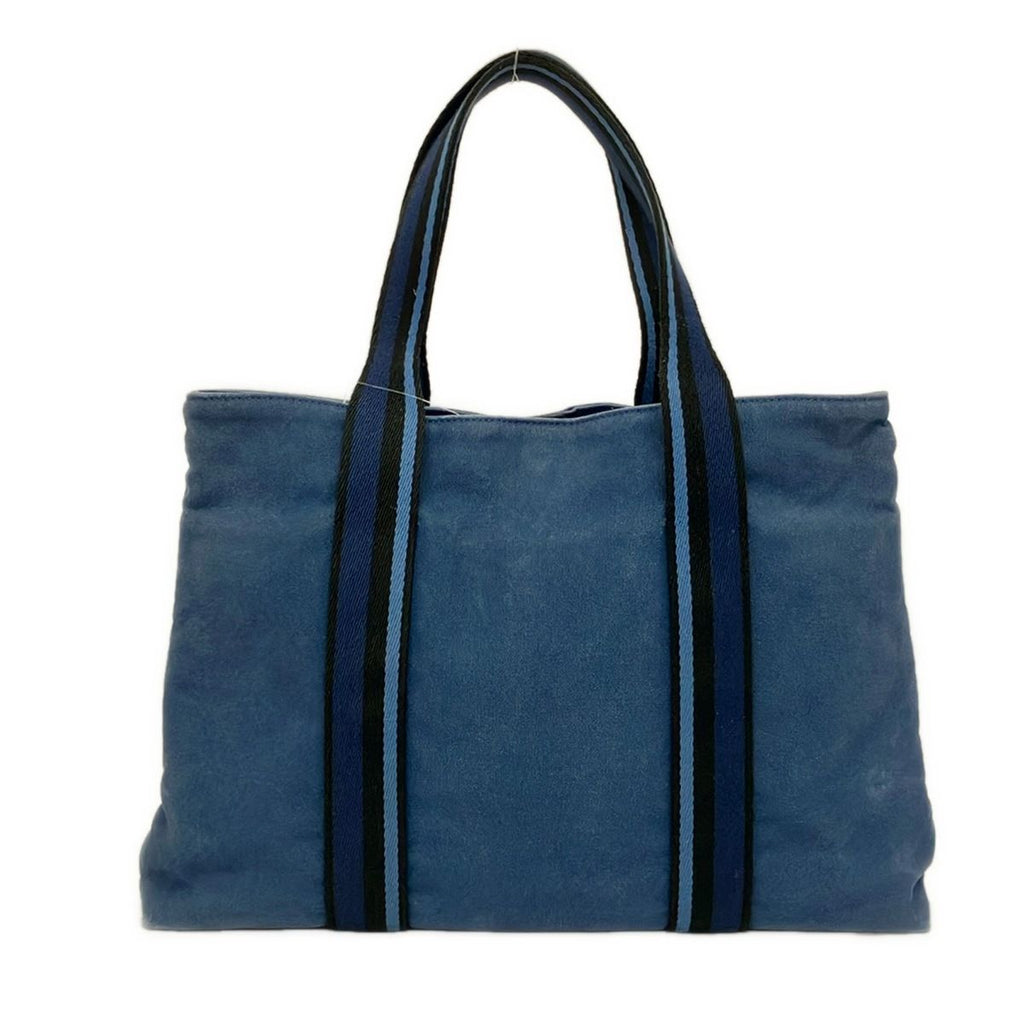 Hermes Tote Troca Horizontal MM Blue Navy Black Leather — view 3