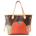 Louis Vuitton Tote Monogram Pumpkin LV Yk Neverfull MM Pouch Included Yayoi