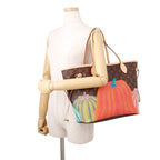 Louis Vuitton Tote Monogram Pumpkin LV Yk Neverfull MM Pouch Included Yayoi — view 4