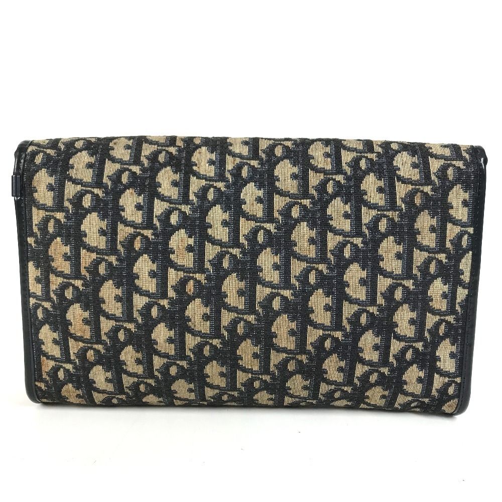 Dior Shoulder Bag Trotter Logo Leather Canvas Navy — view 2